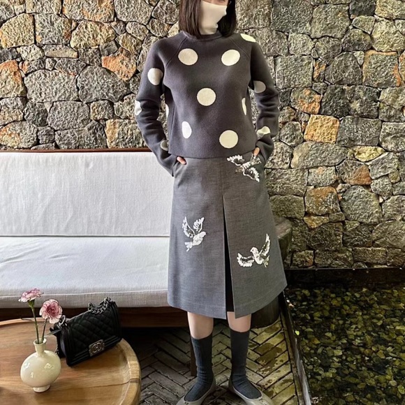 SERRER designer large polka dot sweater - Picture 3 of 4